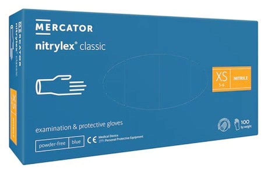Mercator Nitrylex Classic blau, Grösse XS, Box mit 100 Stück